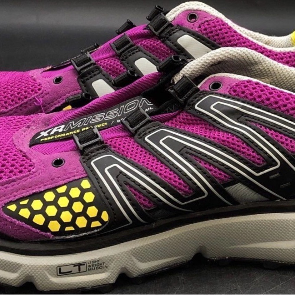 Salomon XR Women's Athletic Shoes - Pink and Yellow